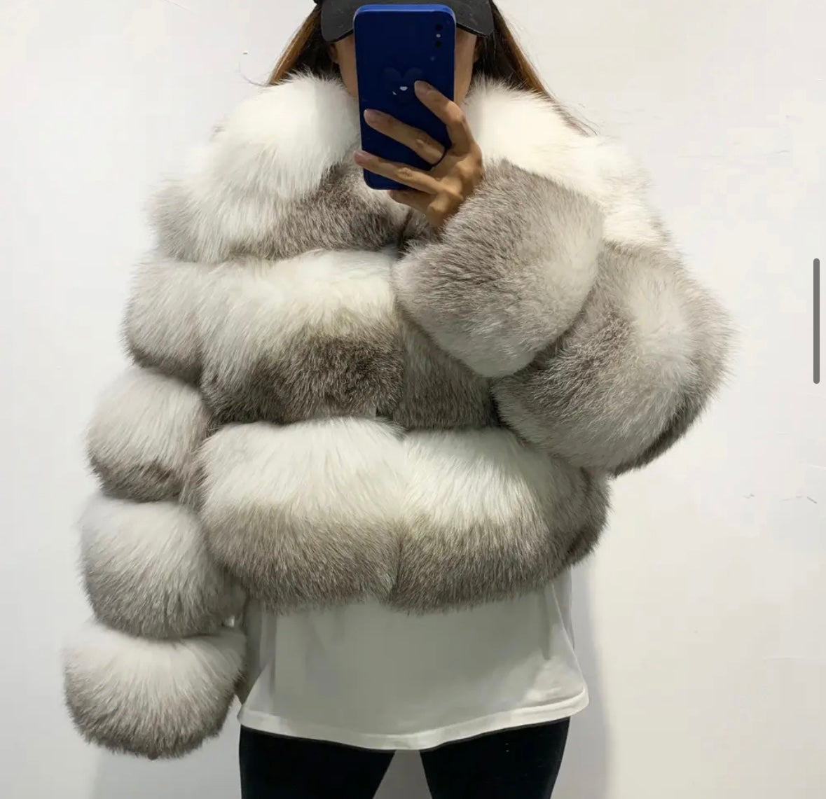 Golden Island Fox Fur Coat