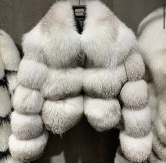 Golden Island Fox Fur Coat