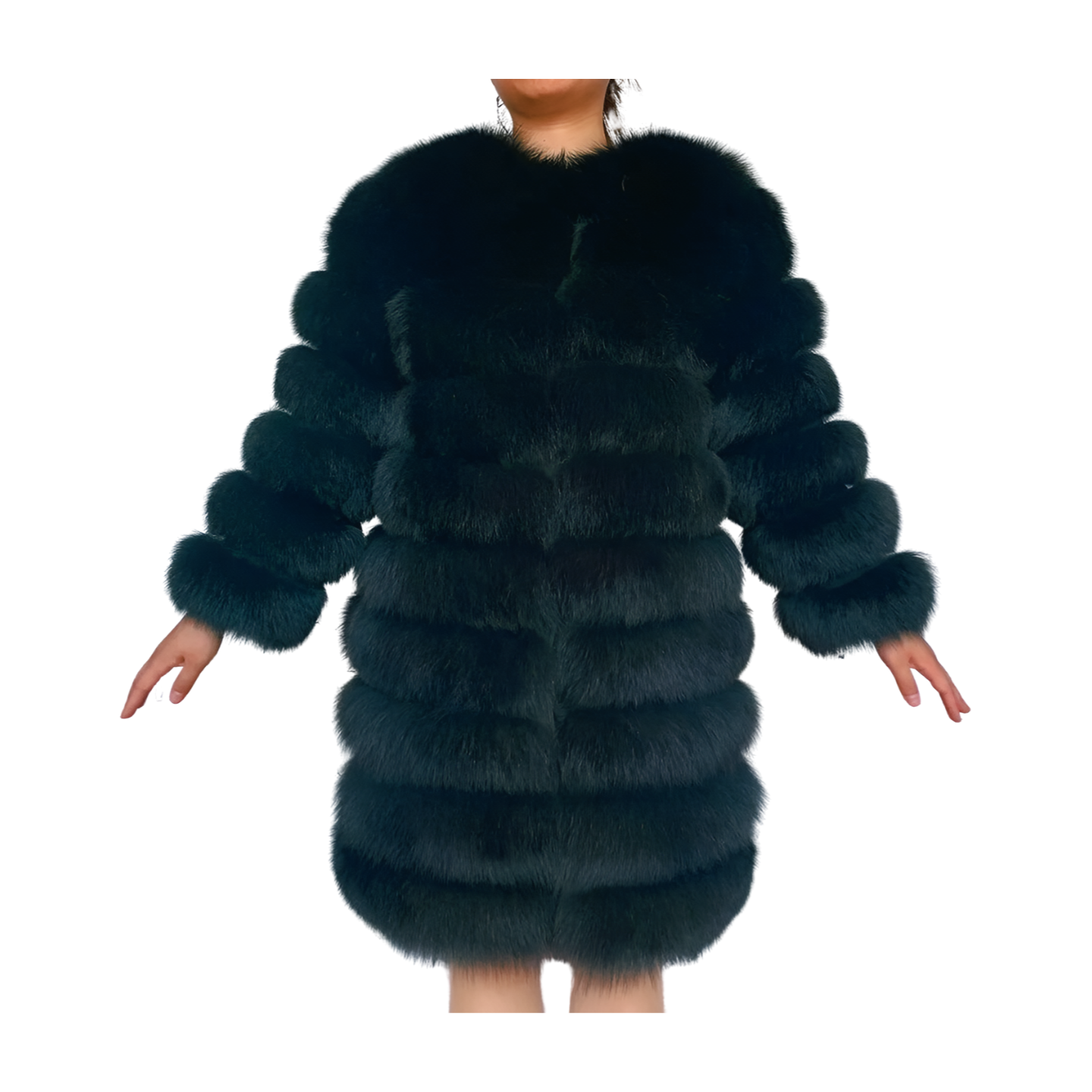 Women Natural Real Fox Fur Coat/Vest Winter