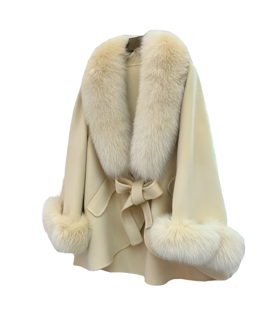 Cashmere Fox Fur Coat